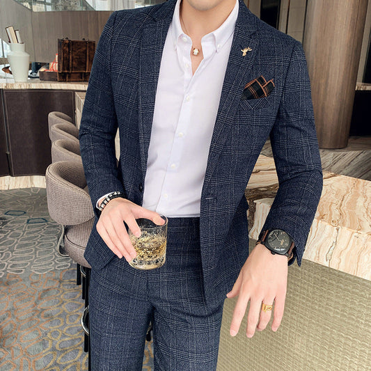 Men's Plaid Two-Piece Suit I Ideal for All Seasons