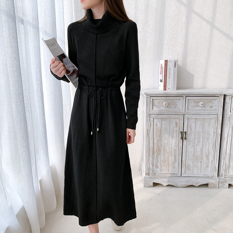 Long-Sleeve Knit Dress with Straight Waist I Ideal for Spring and Autumn