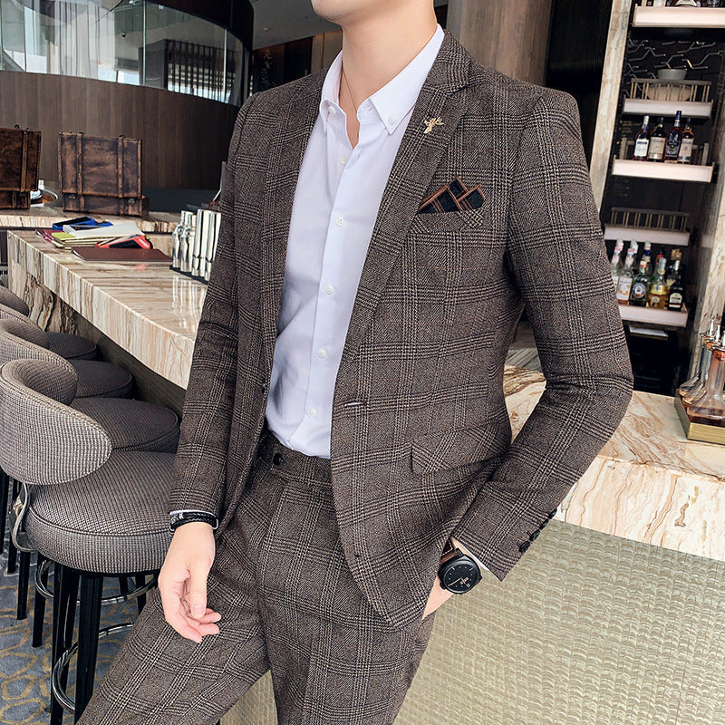 Men's Plaid Two-Piece Suit I Ideal for All Seasons