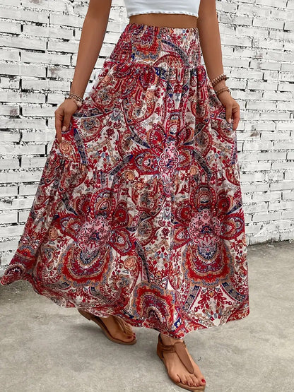 Floral Print Chiffon A-Line Skirt | Ideal for Summer