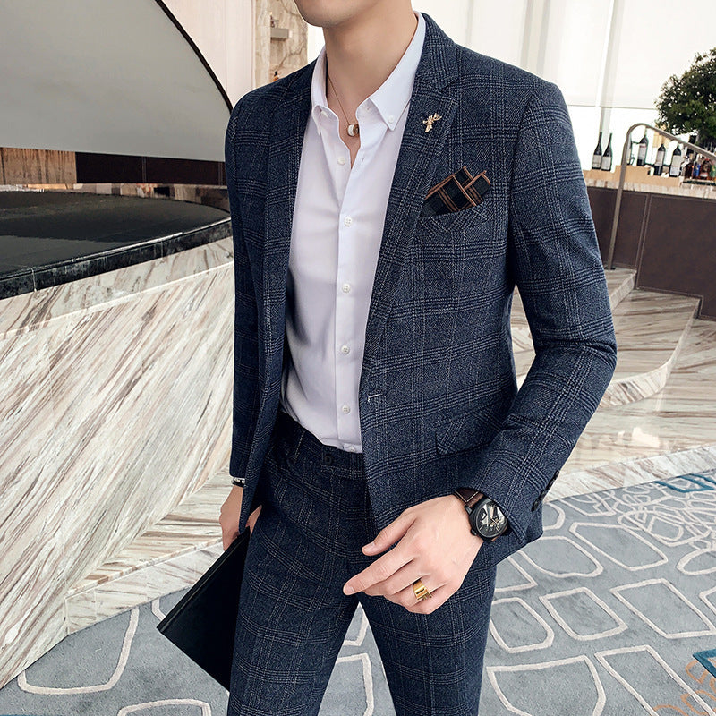 Men's Plaid Two-Piece Suit I Ideal for All Seasons