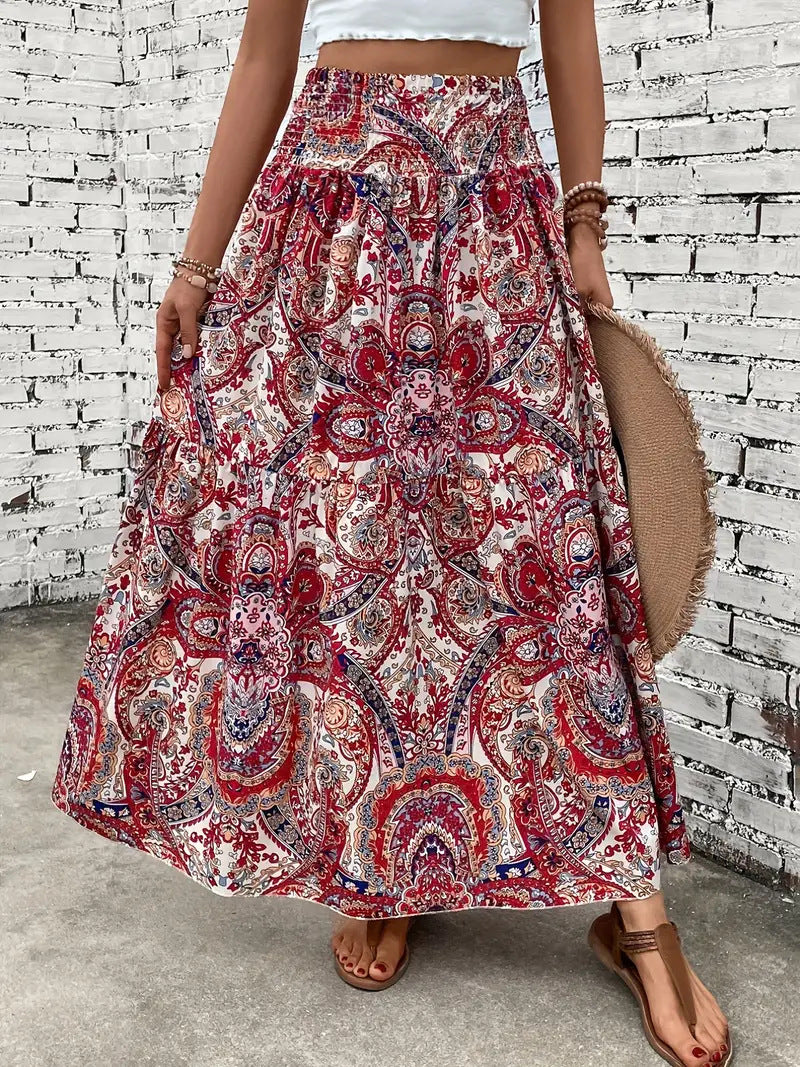 Floral Print Chiffon A-Line Skirt | Ideal for Summer