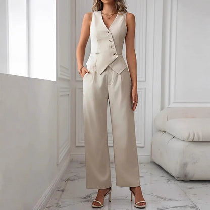 Sleeveless Vest and Trousers Set | Ideal for Spring and Summer