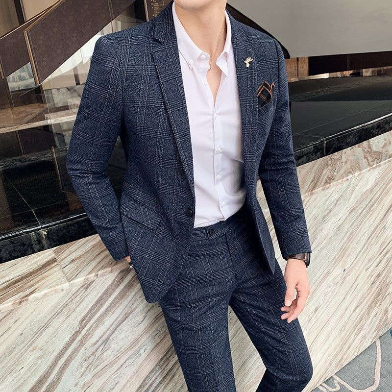 Men's Plaid Two-Piece Suit I Ideal for All Seasons