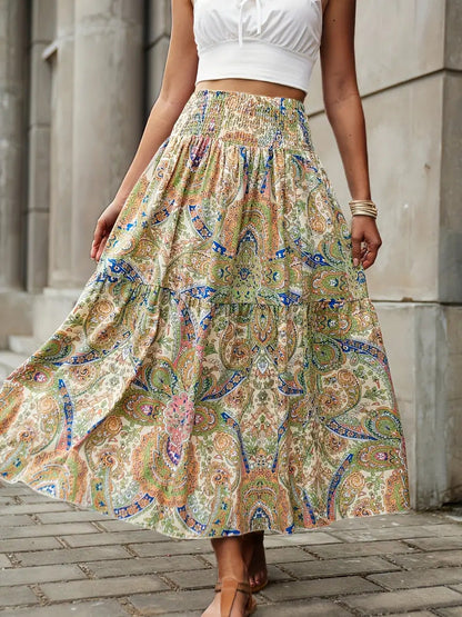 Floral Print Chiffon A-Line Skirt | Ideal for Summer